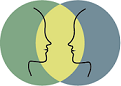 logo deux visages face a face